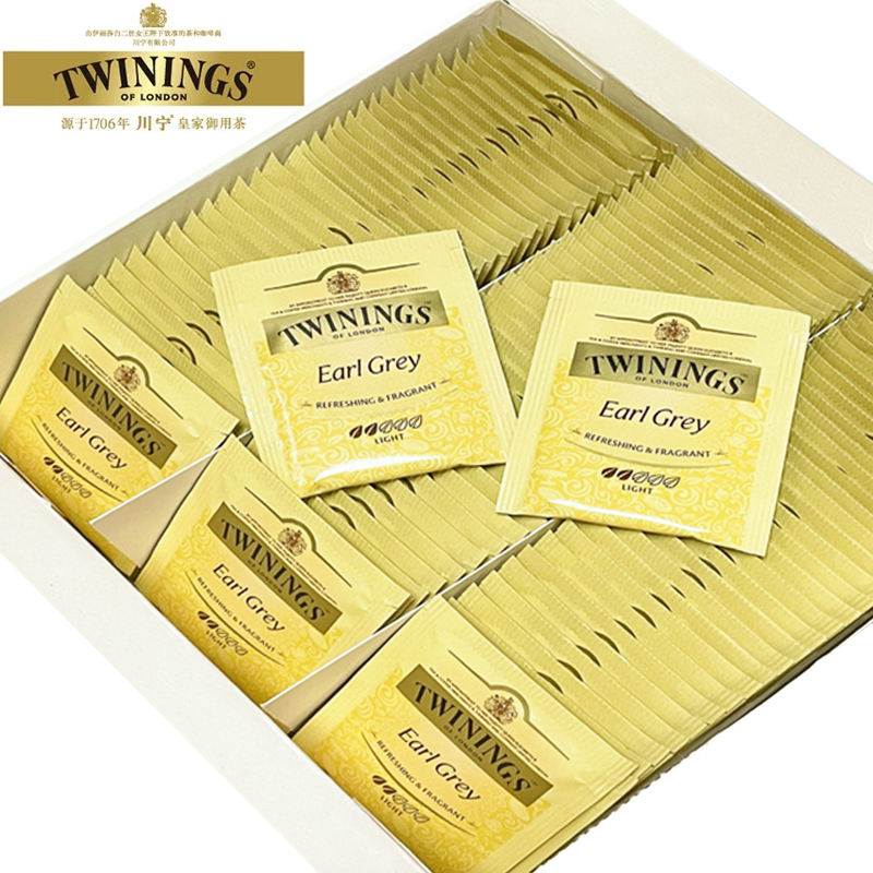 川宁豪门伯爵红茶100片包 Twinings earl grey袋泡茶包早餐红茶包-封面