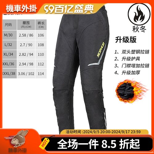 赛羽摩托车防风防摔速脱裤P102男骑行裤保暖挡风冬季P072H