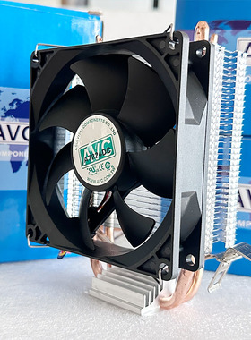 AVC散热器2铜管台式机电脑主机主板CPU风扇多平台通用AMD775/1700