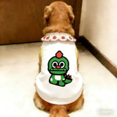 卡通春夏季 金毛狗狗背心衣服中大型犬防掉毛宠物服饰凉感萨摩 薄款