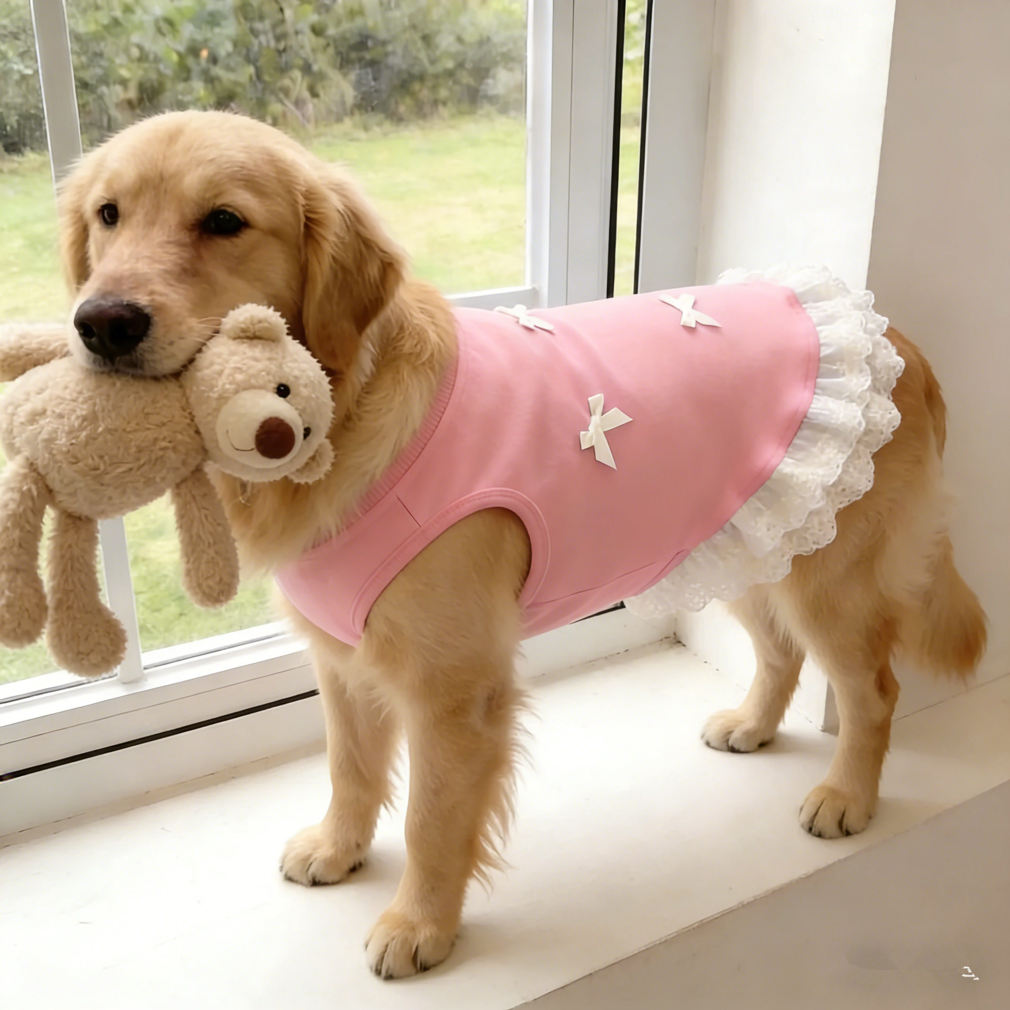 狗狗衣服洋气金毛中大型犬狗狗背心薄款夏季高颜值宠物衣服萨摩耶