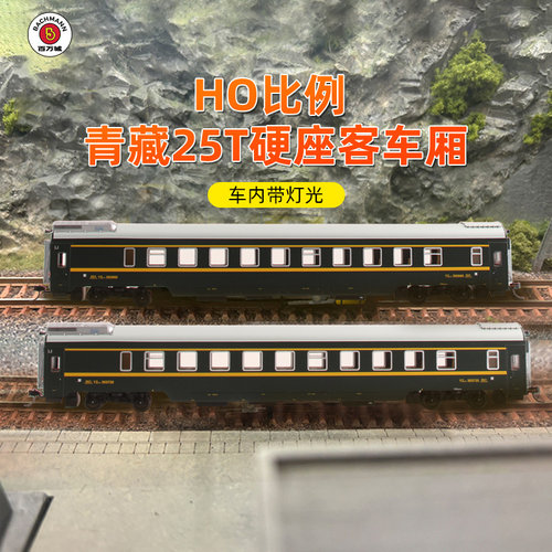 百万城青藏25T硬座车厢火车模型