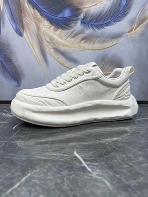 头层牛皮轻便软底透气运动休闲鞋