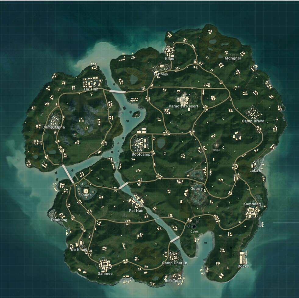绝地求生雨林地图  绝地求生雨林挂画 挂轴 pubg挂画 savage地图