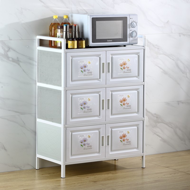 玻璃隔层收纳柜可移动欧式风格