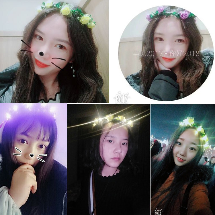 빛나는 머리 장식 등나무 화환 고양이 귀 머리띠 깃털 화환 인터넷 유명인 야시장 창의적인 새로운 작은 장난감