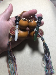 和田玉养剑葫芦 剑来同款养剑葫玉剑 手把件包挂车挂 纯手工雕刻