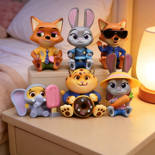 疯狂动物城2系列周边盲盒手办朱迪警官摆件车载玩偶礼物新款