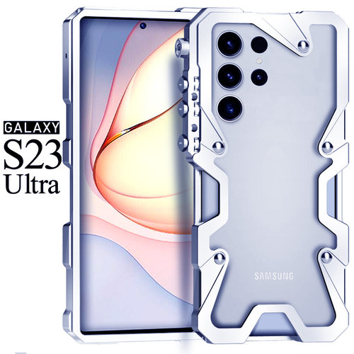 适用于三星s25ultra机械手臂手机壳s24ultra金属边框s22ultra加厚防摔a55保护套s23ultra包边s21+透气a73散热