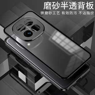 适用于Redmi红米Note14Pro+金属边框手机壳note14pro摄像头保护套加厚防摔磨砂背板后盖14pro+全包边铁硬壳hm