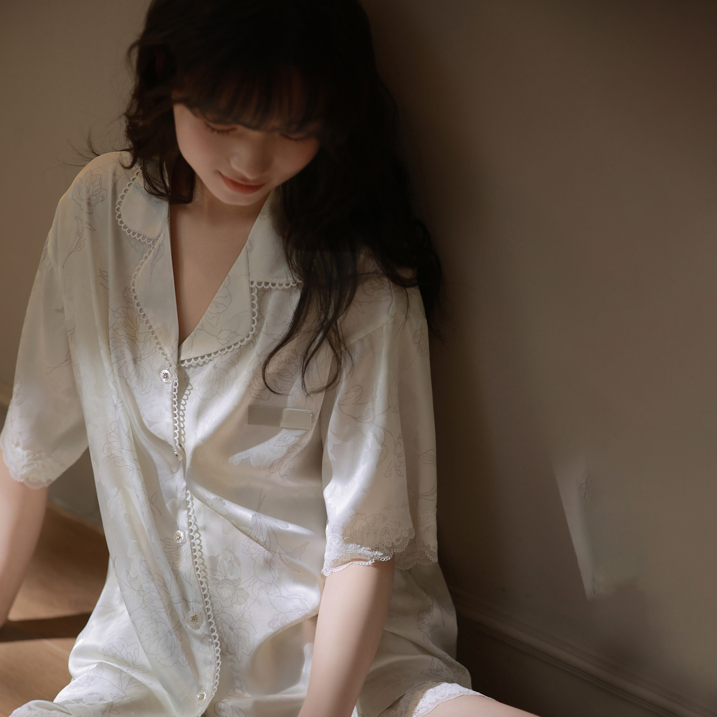 马克公主凉感冰丝睡衣女夏新款轻奢高级感短袖短裤国风女士家居服