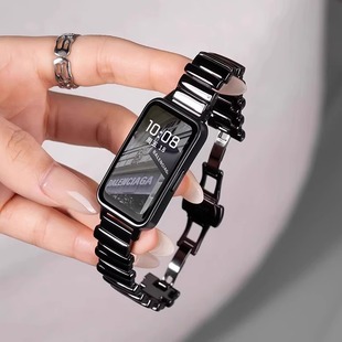 适用华为手环10表带官方同款不规则镶钻11/11Pro时尚女生小众高级氛围感手链腕带运动男款原配接口配件夏ins