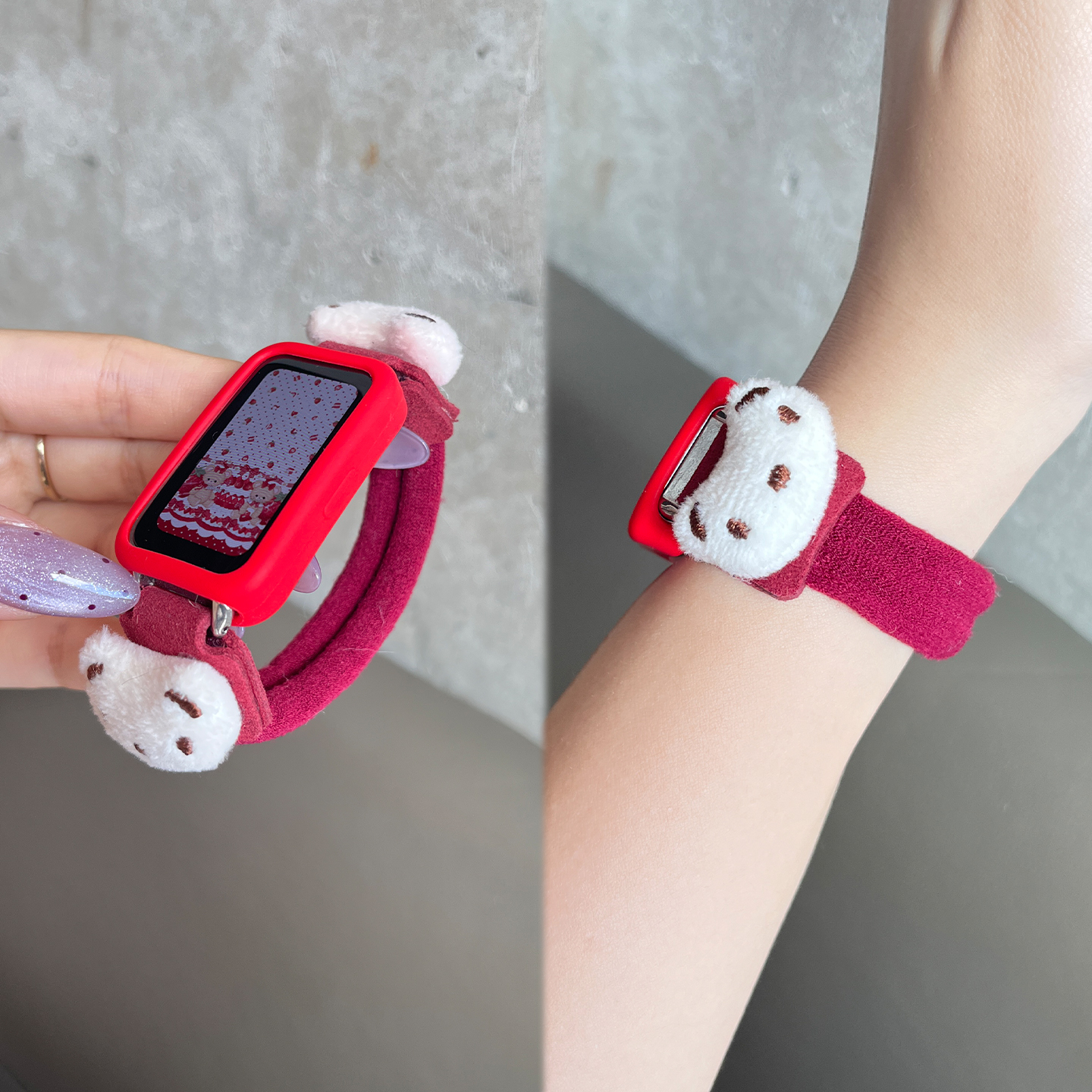 适用于华为手环9表带新款手表10代小熊8nfc发圈band7高级感女款荣耀10运动智能腕带6Pro保护套壳XL时尚秋冬季