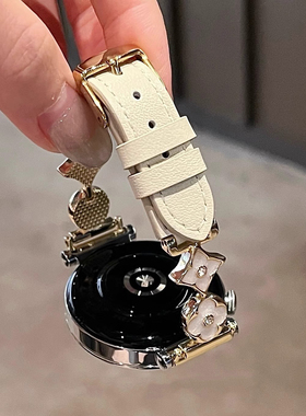 适用华为GT6表带gt5女款gt3腕表带watch5/4pro新款41mm真皮质女士gt手链荣耀fit小香风高级感女创意金属运动