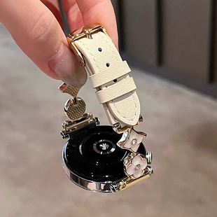 41mm真皮质女士gt手链荣耀fit小香风高级感女创意金属运动 4pro新款 适用华为GT6表带gt5女款 gt3腕表带watch5