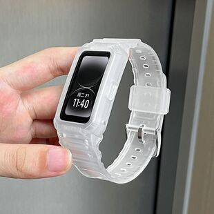 适用Keep手环B5表带新品冰川一体硅胶透明运动一体式keep b4腕带智能B4lite青春版男士创意高级感防水透气款