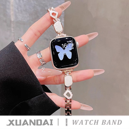适用华为fit3手表表带鎏金watch FIT4/4pro新款女士金属fit2智能运动腕带fit一二三代女生轻奢男女款高级感