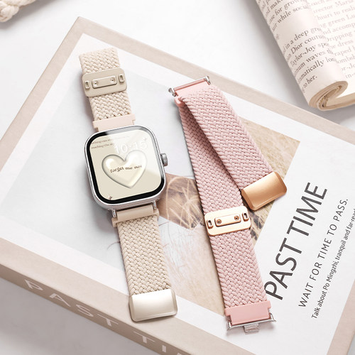 适用vivo watch gt表带Watch GT2手表watch3尼龙编织爱酷IQOO智能手表watch2磁吸42/46mm女款透气男士腕带