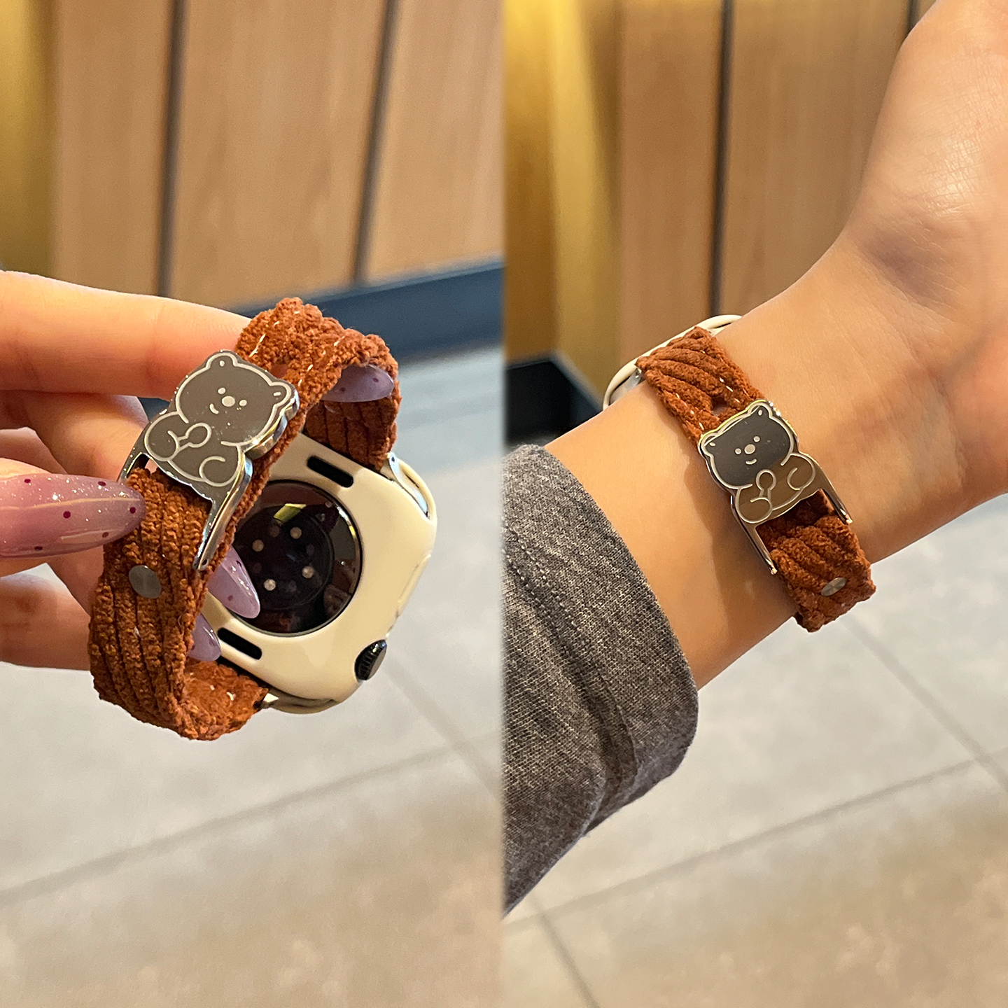 【绒绒小熊】适用华为fit4手表表带fit3女款新款灯芯绒智能WATCH FIT4Pro运动腕表fit一二代男JY秋冬季高级感