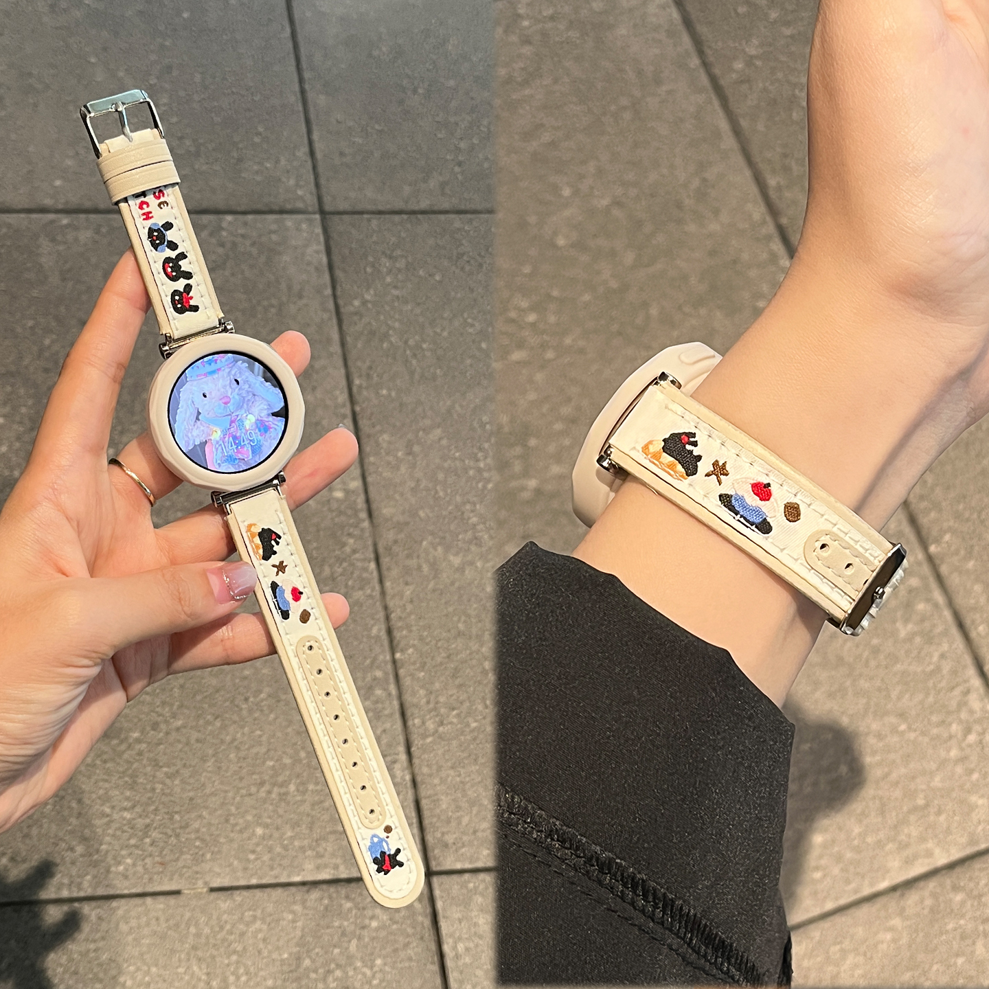 适用于华为手表gt6表带新款GT5运动智能腕带watch5/4彩印兔子GT4/3Pro保护套壳YS荣耀5pro秋冬女款高级感41mm