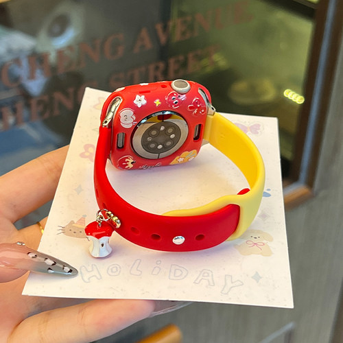 【苹果核】适用小米手环9Pro表带新款手表反扣硅胶7/8pro保护套红米watch6/5高级时尚夏季男女款XL智能腕带