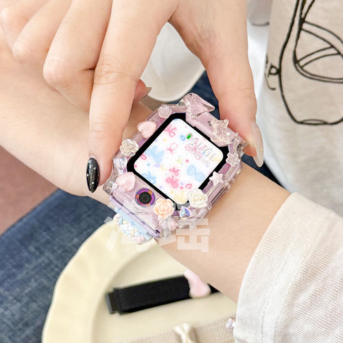 【蝶钻小蛮腰】适用小天才手表表带Z12/z11编织z6pro儿童z10/z9A保护套z8/z7尼龙z5/d3磁吸d2a透气d5腕带配件