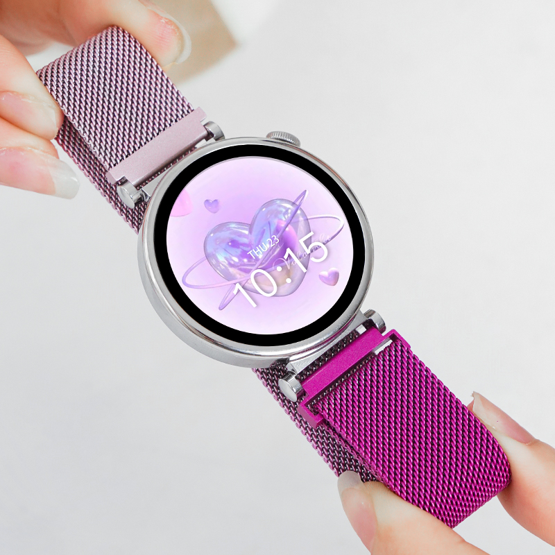 适用小米s4表带女款手表watchs4渐变米兰磁吸钢带XiaoMi Watch S4女生41mm专用JY女士夏天透气专用腕带配件