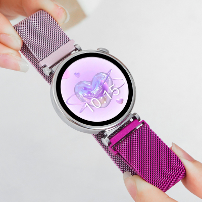 适用小米s4表带女款手表watchs4渐变米兰磁吸钢带XiaoMi Watch S4女生41mm专用JY女士夏天透气专用腕带配件