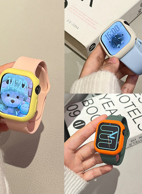 适用苹果手表表带s10i液态硅胶applewatch11智能8新款ultra运动watch9夏天男女生41/45mm星光色非原装腕带