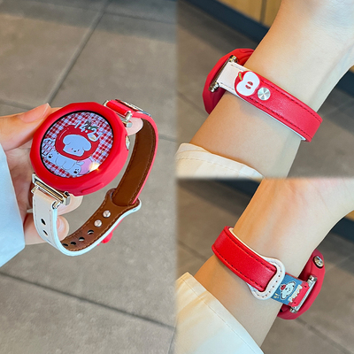 【红苹果】适用华为gt5表带watch5新款夏季女款gt5Pro拼色超纤皮质WATCH4/3pro智能运动XL高级感透气替换配件