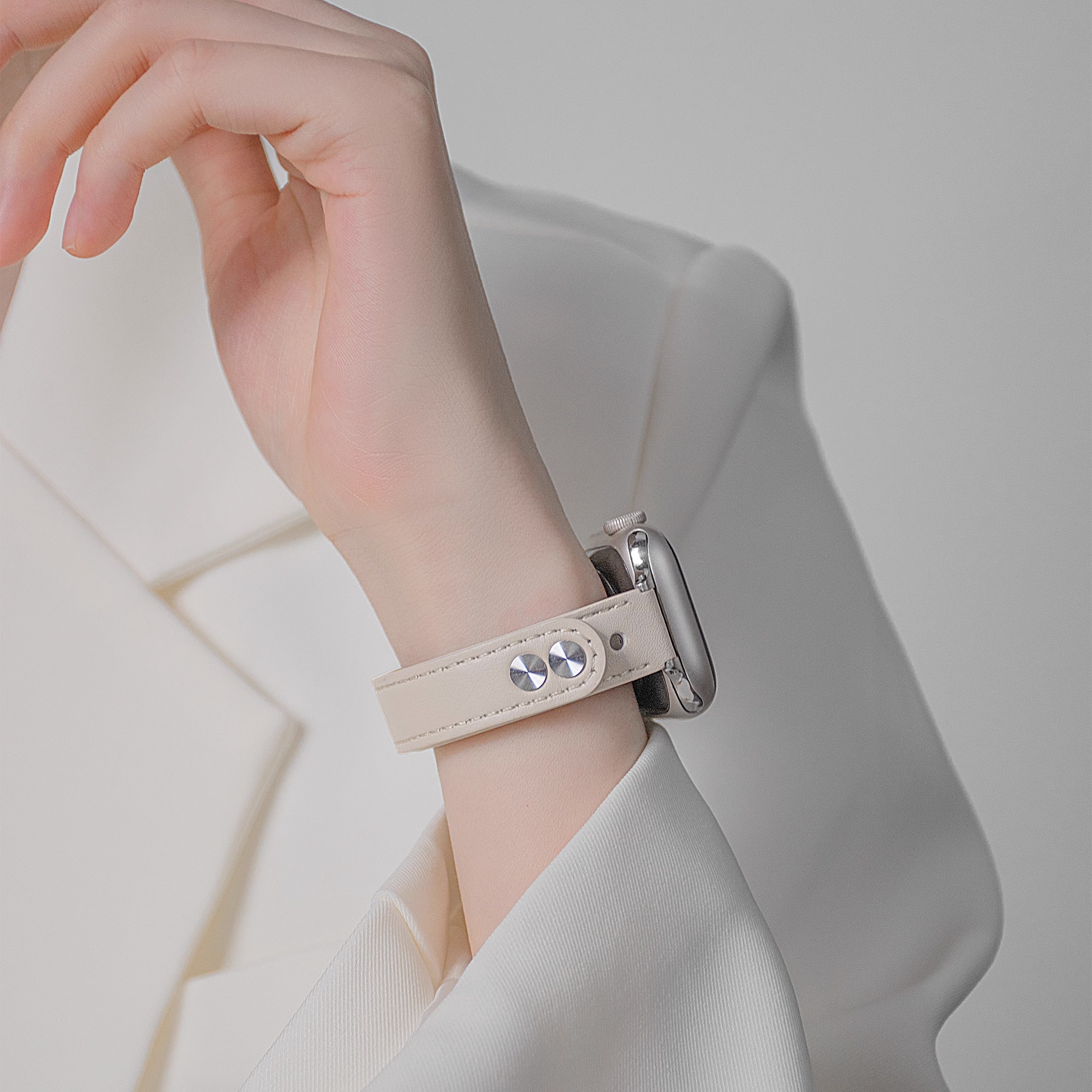 适用oppowatch3手表pro表带SE细款真皮质腕带OPPOwatch3pro智能3/2/1代运动男女款高级替换带46/42mm个性配件