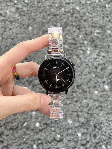 适用小米手表S4表带小米watchs1pro小蛮腰s3镭射S5树脂color2智能运动GTS腕带女生华米AmazfitGTR4/3/2高级