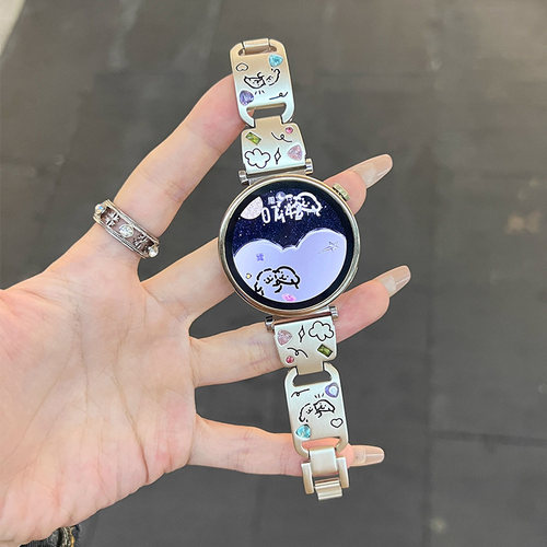 适用COROS高驰PACE3表带pace2金属彩钻小狗APEX智能运动手表APEX2pro女款小众创意20/22mm夏天女高级感手表带