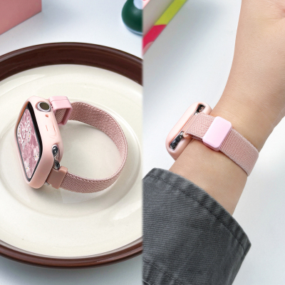 适用于苹果手表表带s11弹力带iwatch s10新款塑胶磁吸AppleWatch运动s9智能腕带s876保护套壳XL夏季女款高级