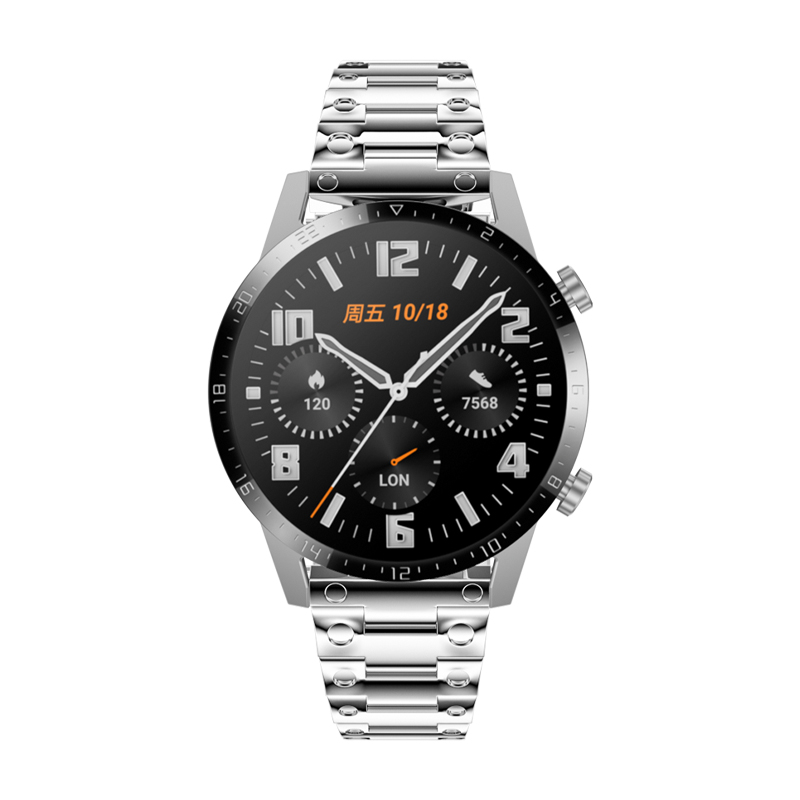 适用华为手表gt2表带 gt2e替换带watch gt2pro表链荣耀GS pro/magic2金属保时捷ecg版22mm卡西欧小方块同款
