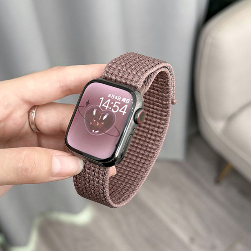 适用applewatch10苹果手表表带iwatchS8尼龙编织回环S9智能s8运动watchs7女款SE男生ultra秋冬创意高级手表带