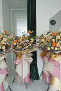 花界无锡同城鲜花速递开业庆典活动开幕花篮财源滚滚秋色高端花篮