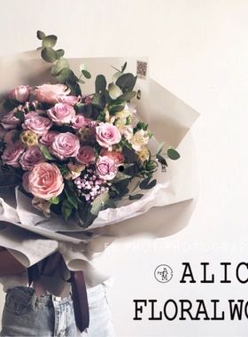 【Alice‘s花界】无锡鲜花速递韩式混搭花园玫瑰花束七夕教师节
