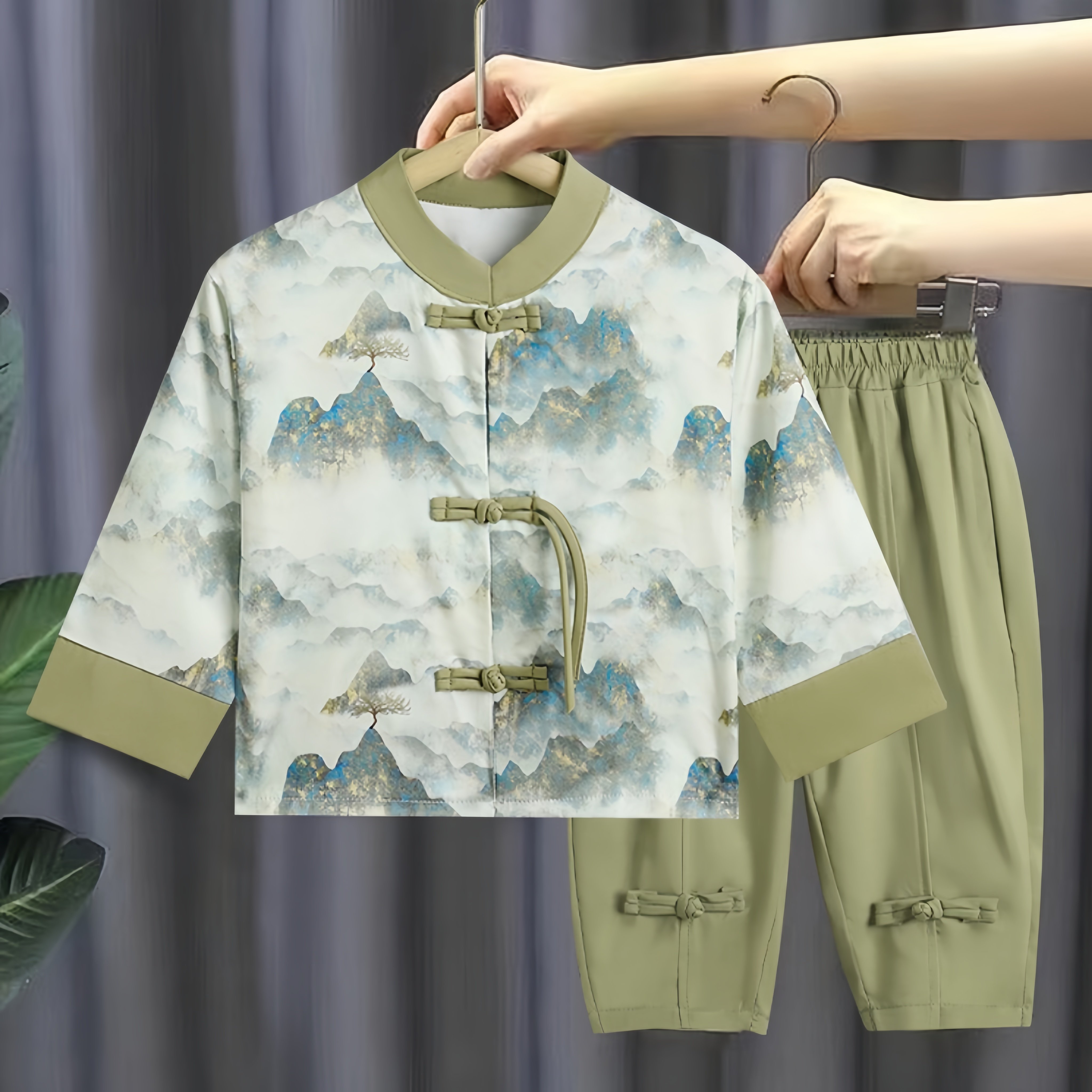 六一儿童演出服汉服男童中式套装幼儿园中国风唐装小学生古装男宝