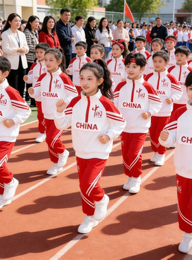 春季儿童啦啦队演出服小学生运动会开幕式幼儿园团体街舞表演服装