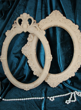 欧式相框ins复古木质毛胚欧式镜框画框拍摄道具民宿家居婚礼装饰