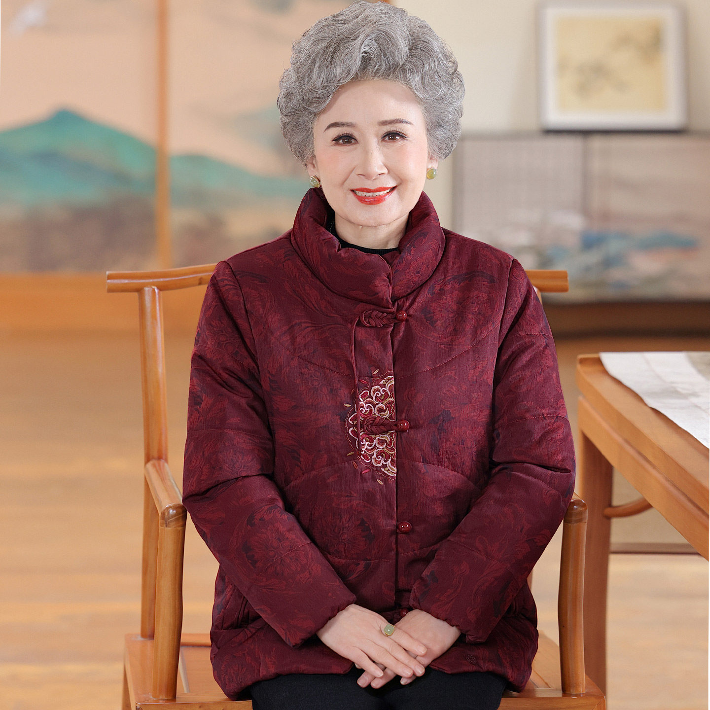 恒源祥中老年妈妈棉服女