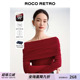 针织衫 ROCO春新款 16针120支精纺纯羊毛扬子纱毛衣红色一字肩长袖