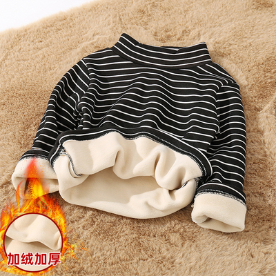 加厚保暖半高领长袖t恤