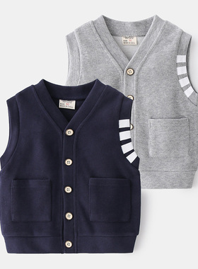 男童马甲儿童春秋背心薄款宝宝运动外穿坎肩小男孩上衣中小童马夹