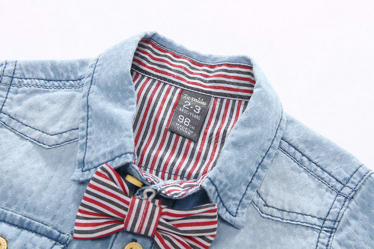 Chemise garcon à manche longue en toile - Ref 2082152 Image 3