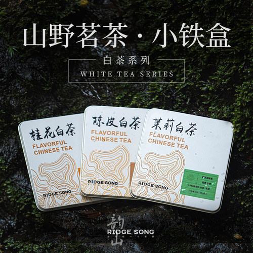 韵山茗茶小方片白茶紧压饼茶陈皮桂花茉莉福鼎白茶30g高山茶