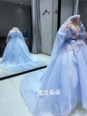 出租礼服闪亮迪士尼拖尾森系