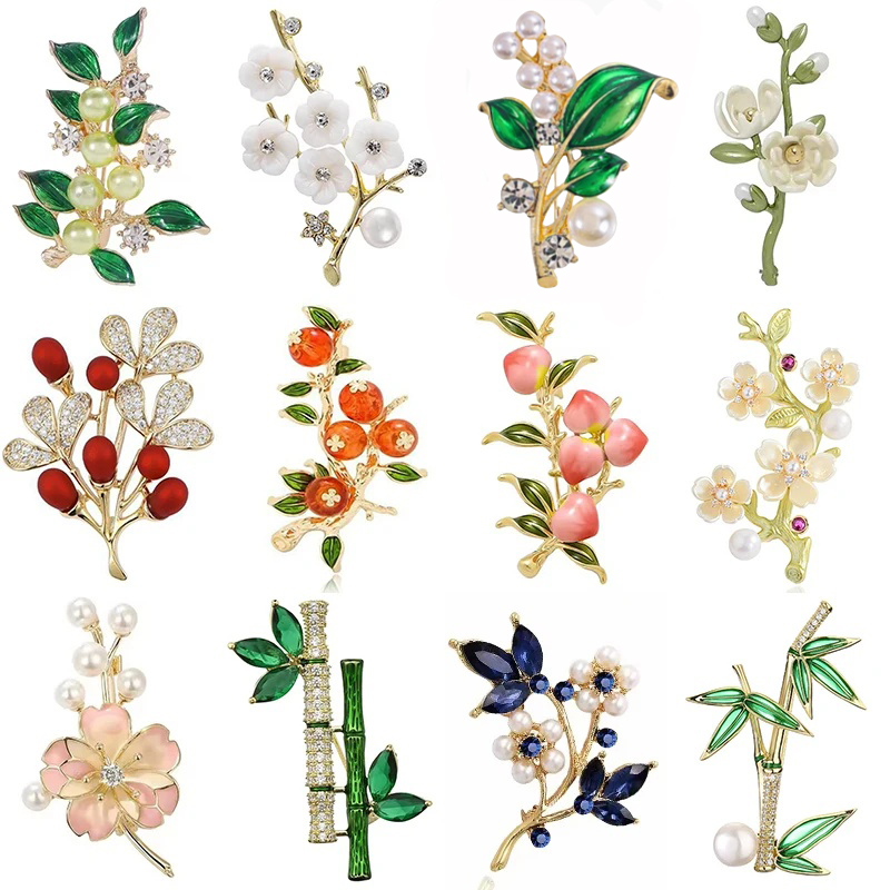 珍珠花朵胸针西装礼服百搭配饰女