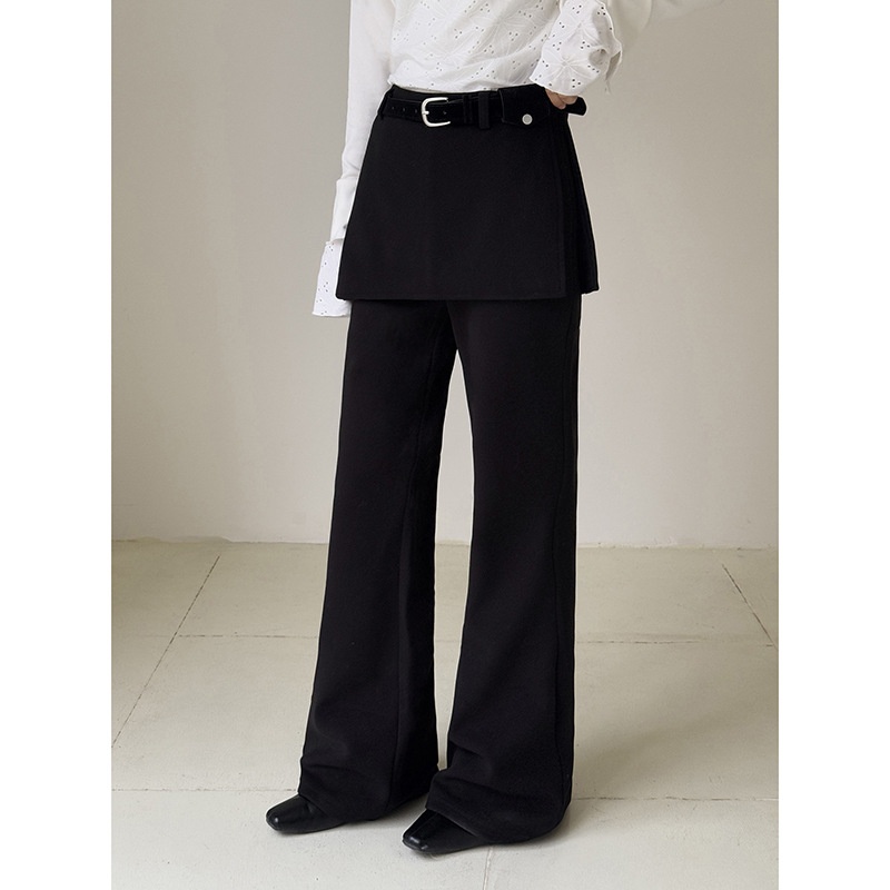 【超模后台 超火屁帘裤】韩系高腰喇叭裤冬季新款休闲裤n886c